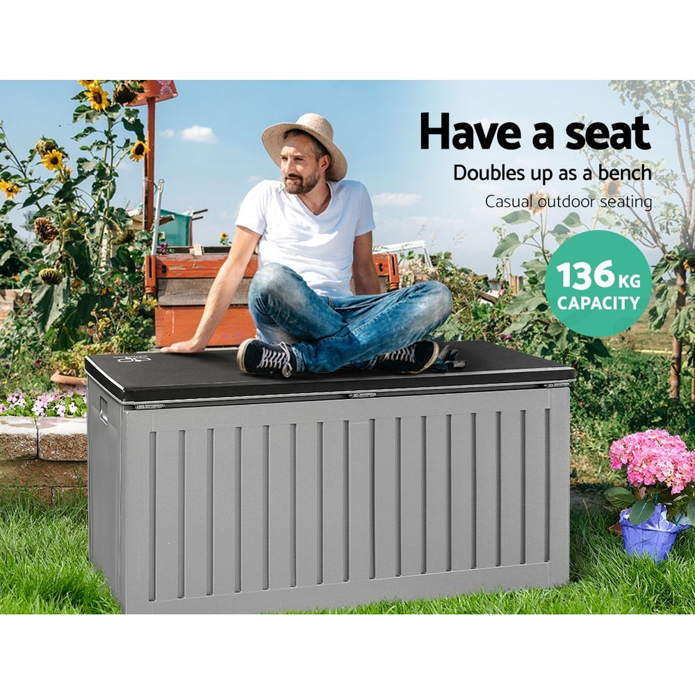 Gardeon Outdoor Storage Box Container Lockable Indoor Toy Tools Shed Garden