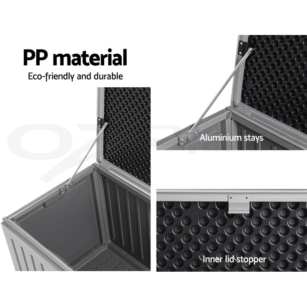 Gardeon Outdoor Storage Box Container Lockable Indoor Toy Tools Shed Garden