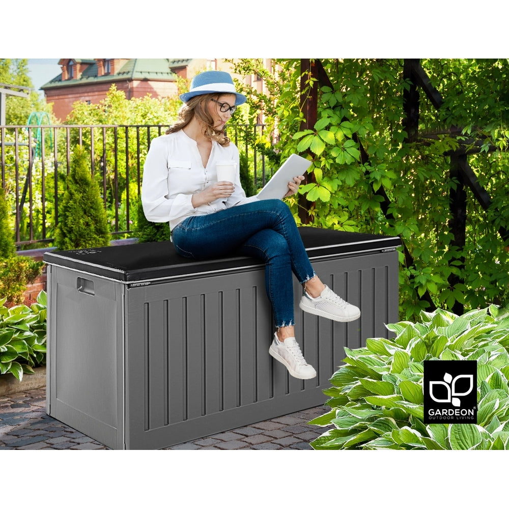 Gardeon Outdoor Storage Box Container Lockable Indoor Toy Tools Shed Garden