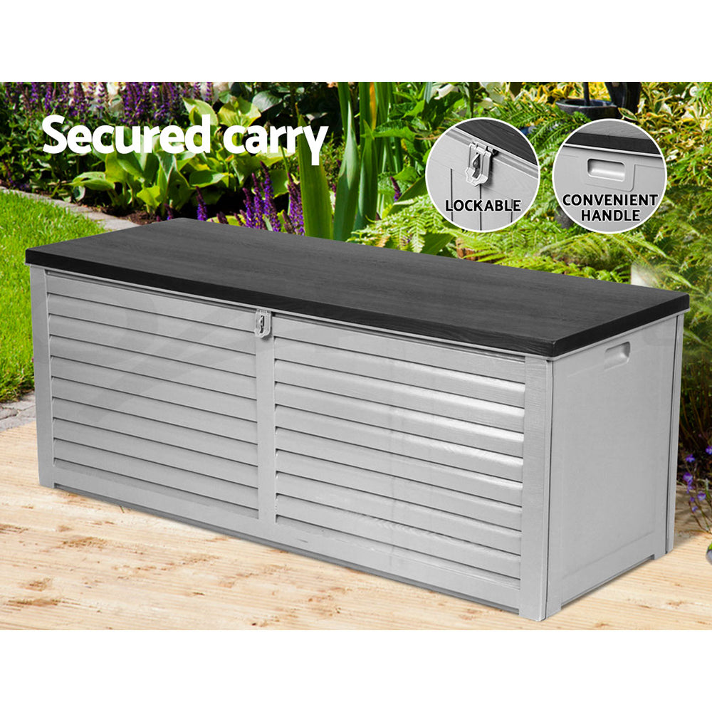 Gardeon Outdoor Storage Box Container Lockable Indoor Toy Tools Shed Garden