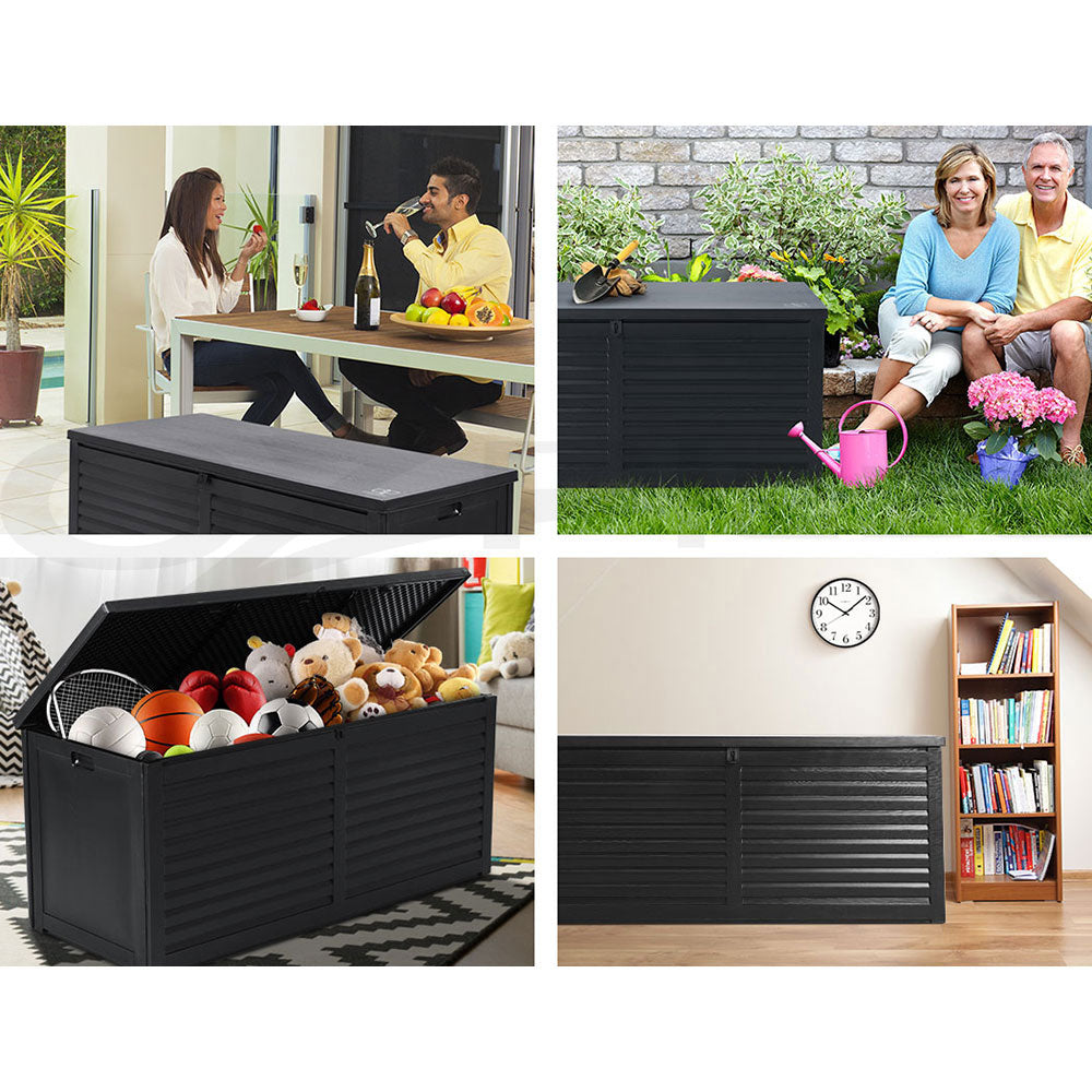 Gardeon Outdoor Storage Box Container Lockable Indoor Toy Tools Shed Garden