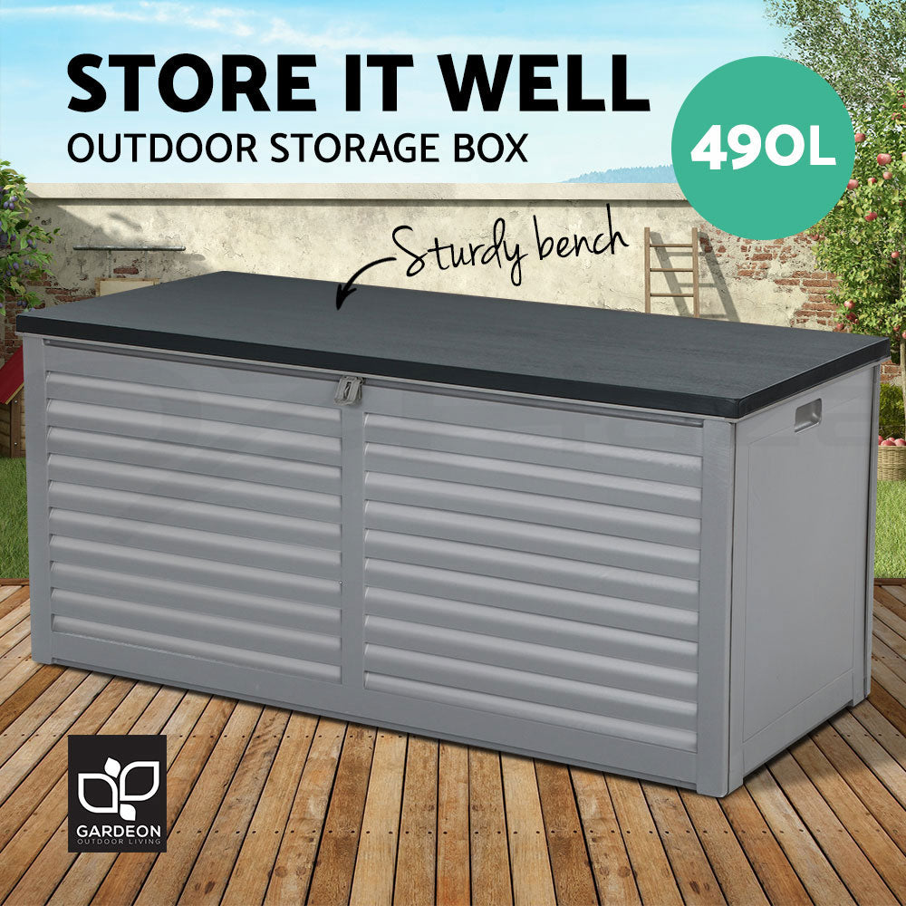 Gardeon Outdoor Storage Box Container Lockable Indoor Toy Tools Shed Garden