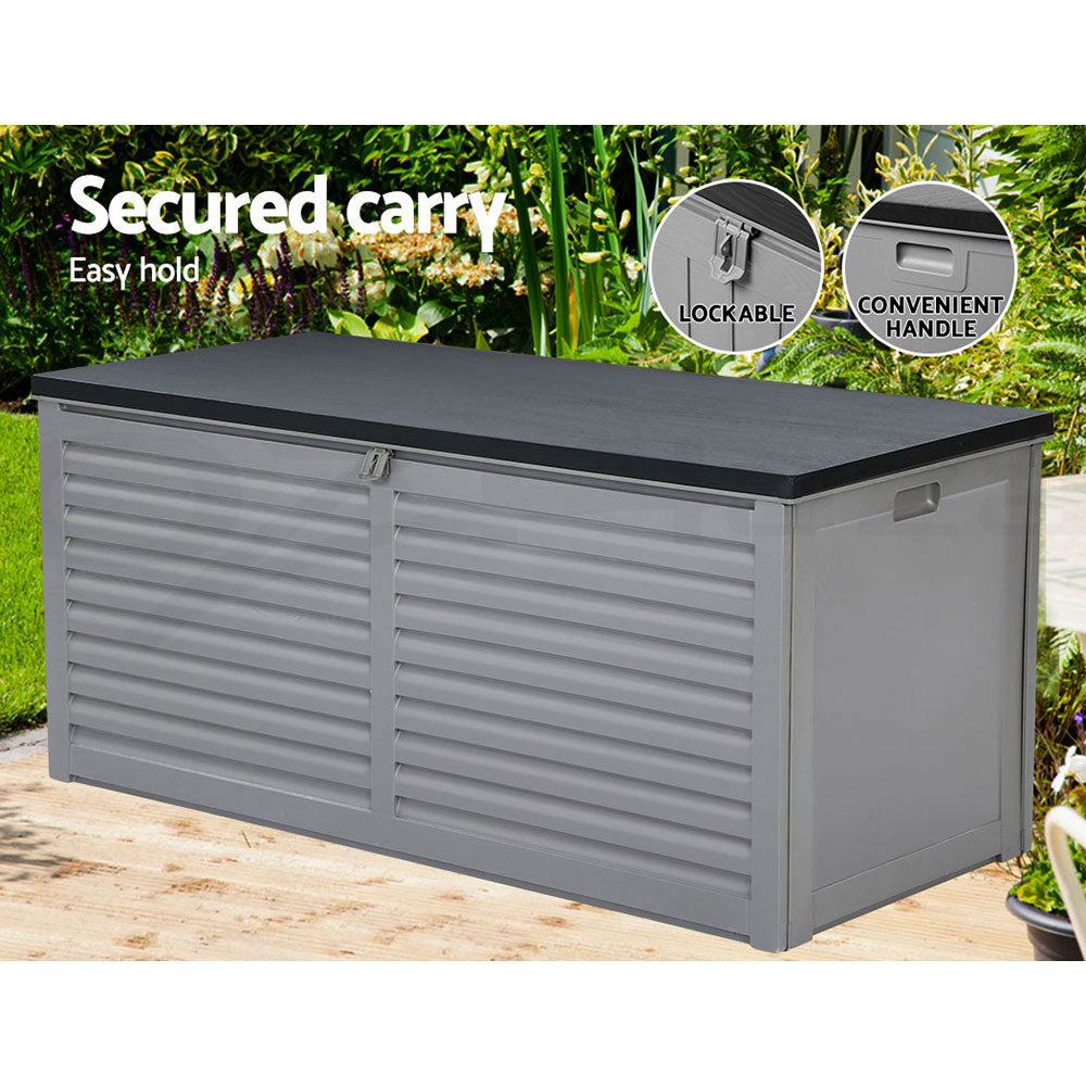 Gardeon Outdoor Storage Box Container Lockable Indoor Toy Tools Shed Garden