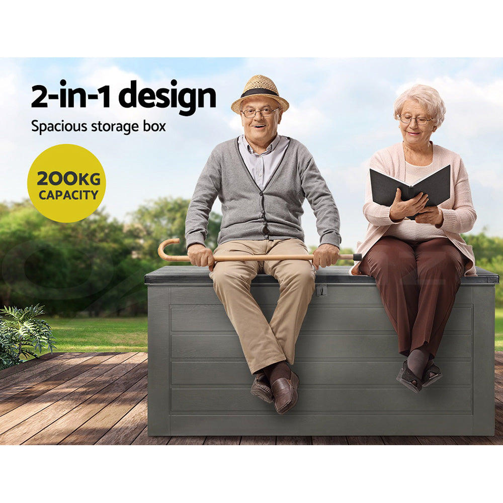 Gardeon Outdoor Storage Box Container Lockable Indoor Toy Tools Shed Garden