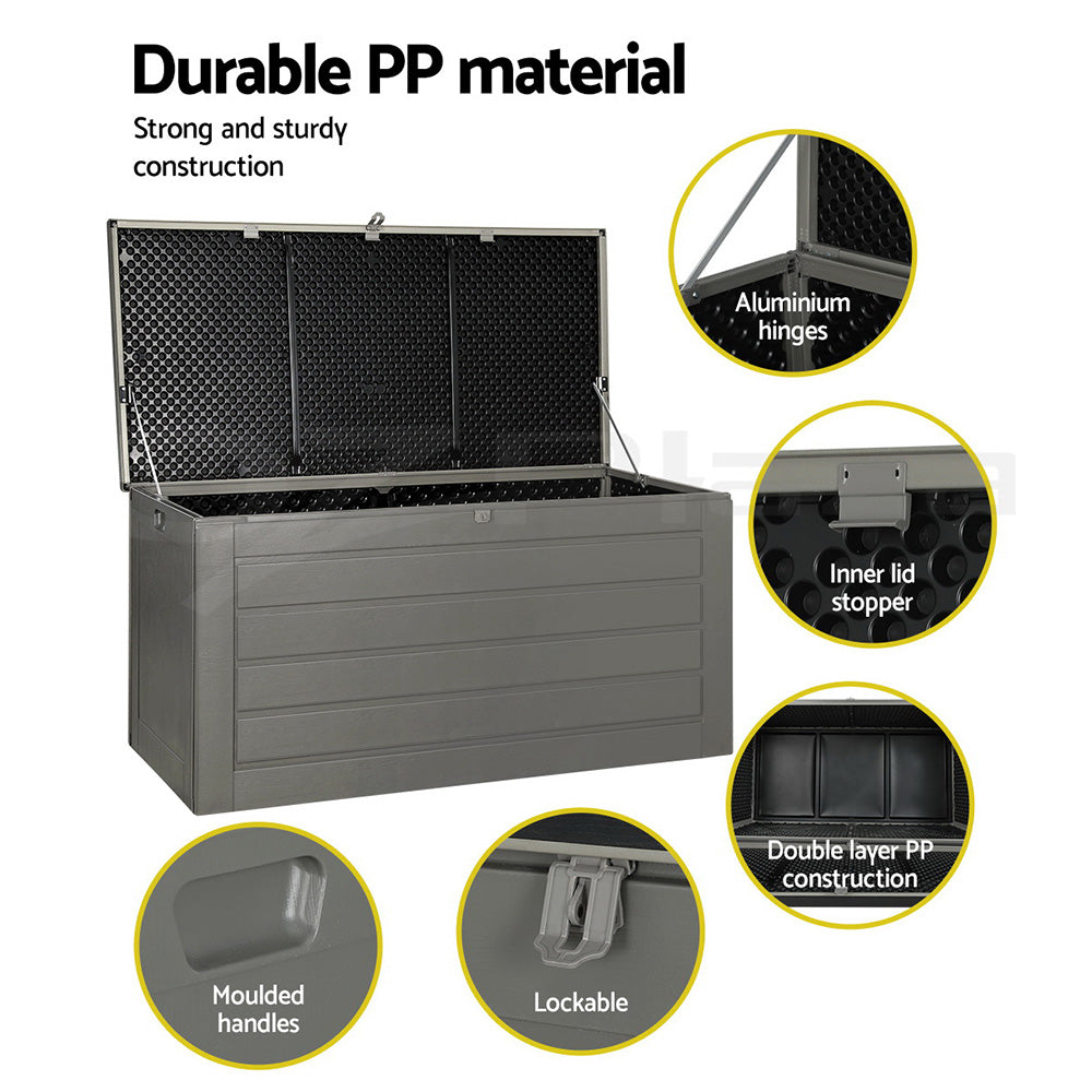 Gardeon Outdoor Storage Box Container Lockable Indoor Toy Tools Shed Garden