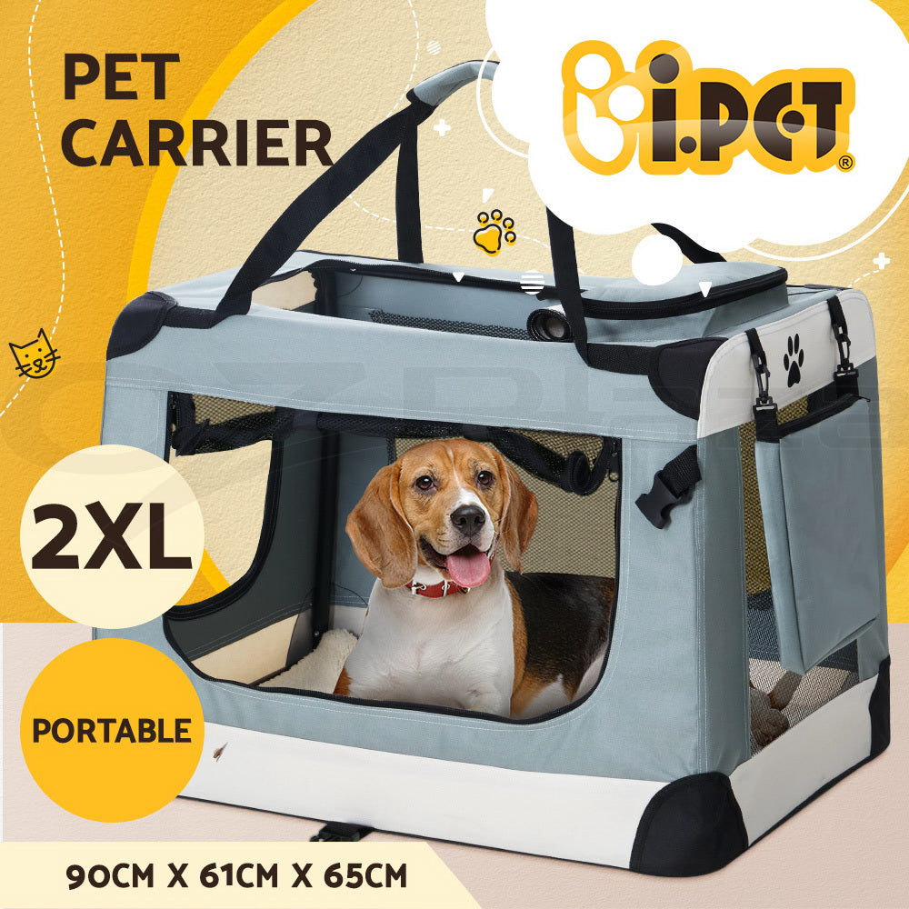 i.Pet Pet Soft Crate Carrier Dog Cat Travel Portable Bag Large Puppy Kennel Cage