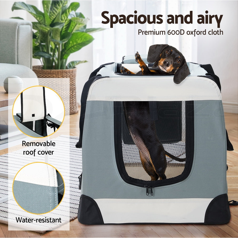 i.Pet Pet Soft Crate Carrier Dog Cat Travel Portable Bag Large Puppy Kennel Cage