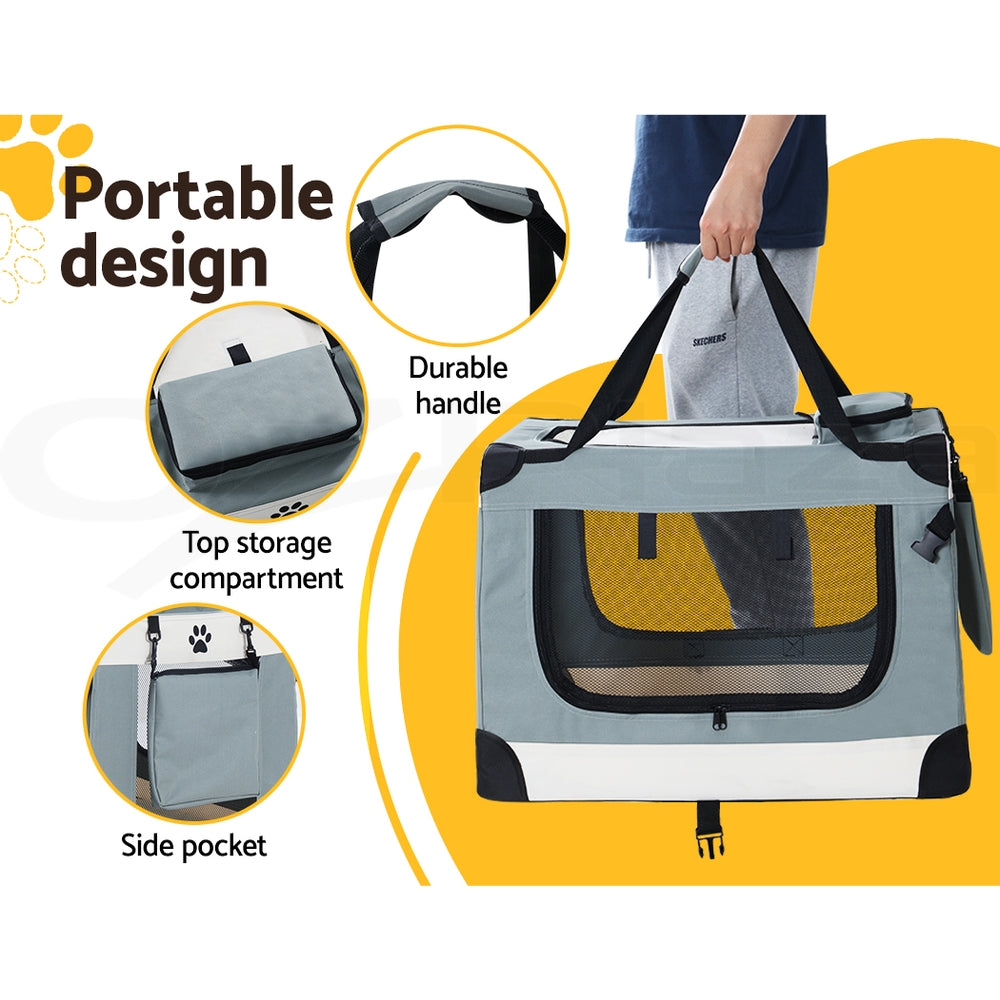i.Pet Pet Soft Crate Carrier Dog Cat Travel Portable Bag Large Puppy Kennel Cage