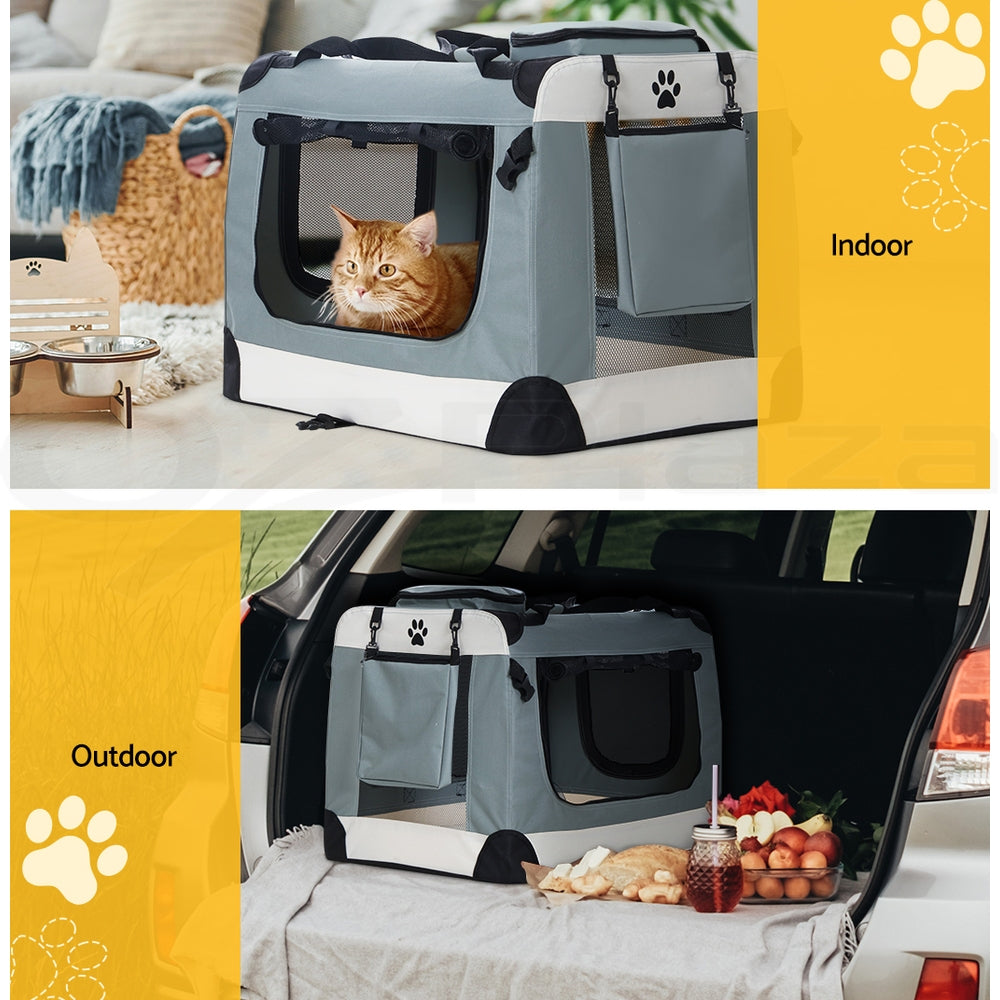 i.Pet Pet Soft Crate Carrier Dog Cat Travel Portable Bag Large Puppy Kennel Cage