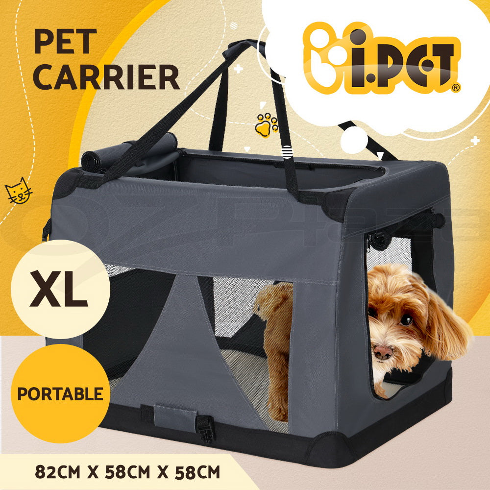 i.Pet Pet Soft Crate Carrier Dog Cat Travel Portable Bag Large Puppy Kennel Cage