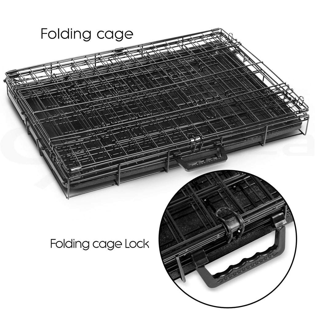 Dog Cage Crate Metal Kennel Cat Playpen Large 24–48"