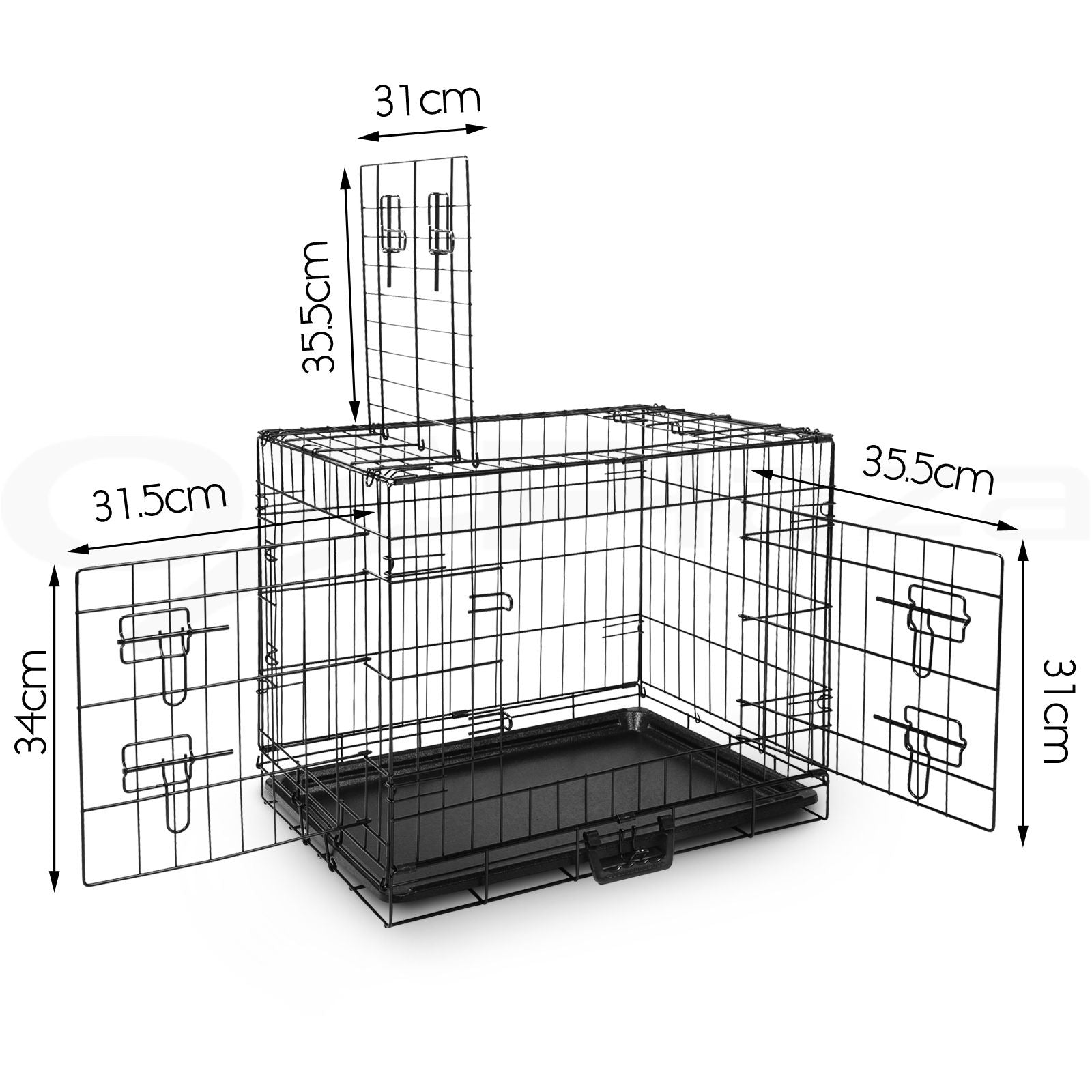 Dog Cage Crate Metal Kennel Cat Playpen Large 24–48"