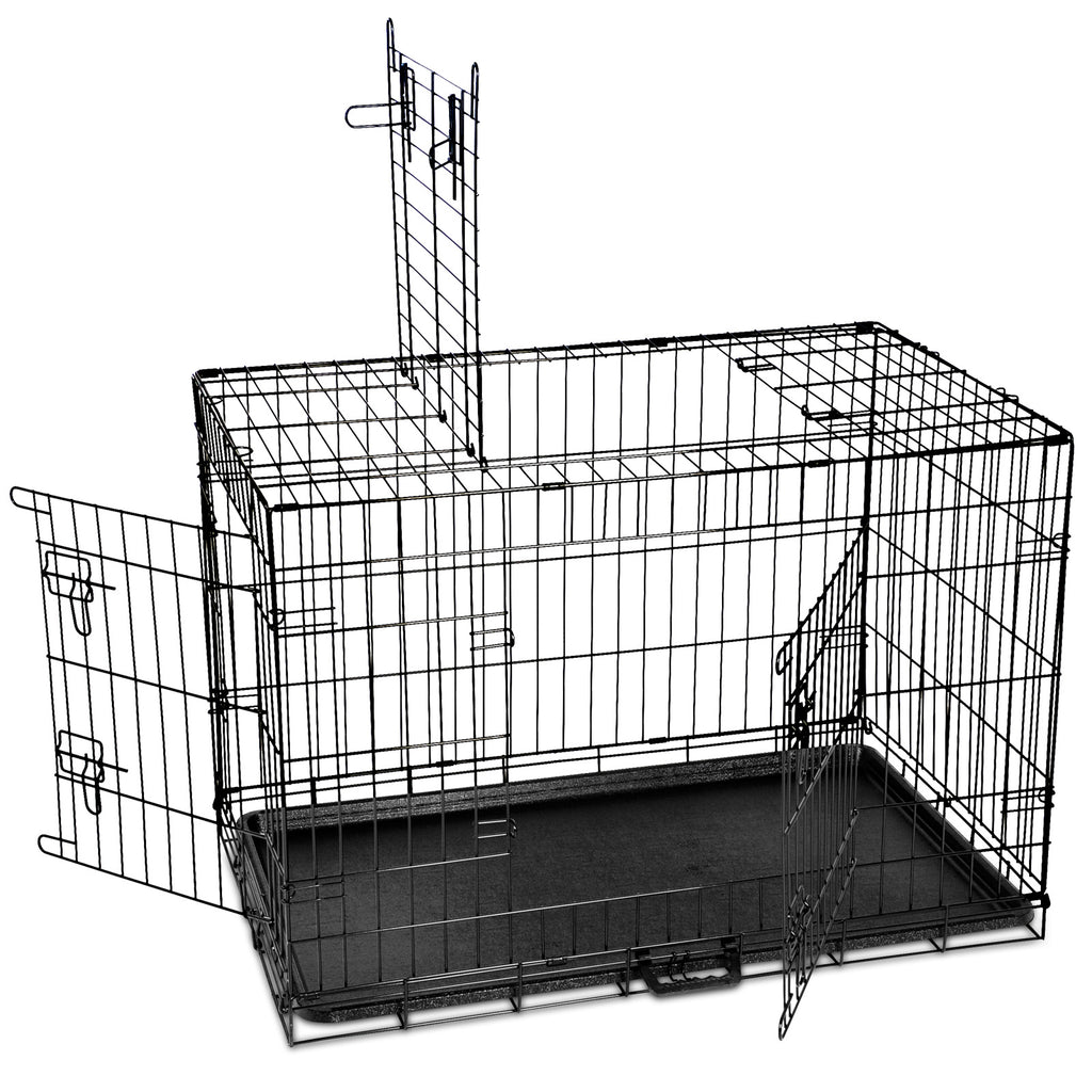 Dog Cage Crate Metal Kennel Cat Playpen Large 24–48"