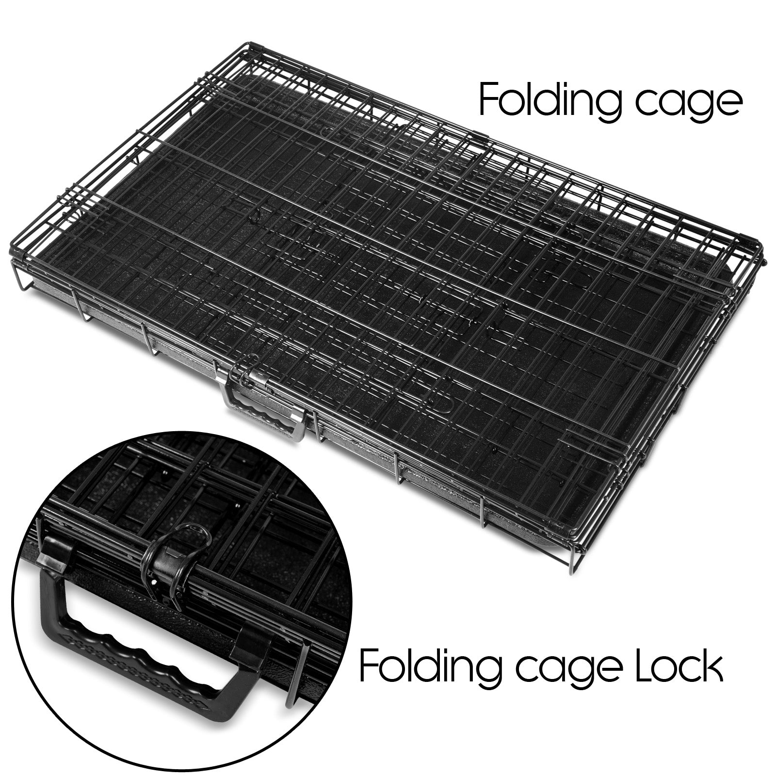 Dog Cage Crate Metal Kennel Cat Playpen Large 24–48"