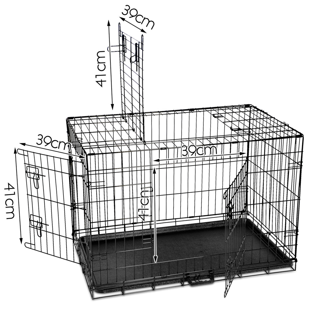 Dog Cage Crate Metal Kennel Cat Playpen Large 24–48"