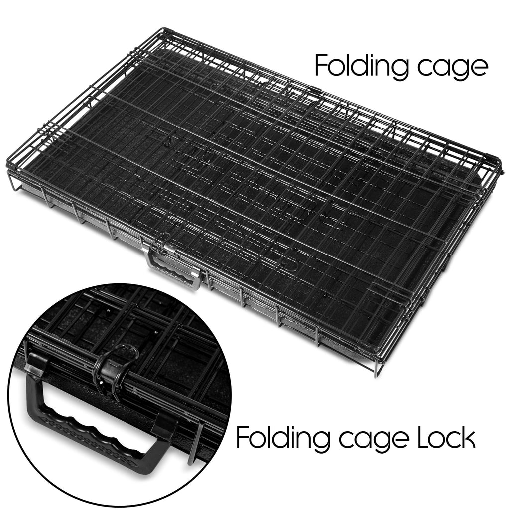 Dog Cage Crate Metal Kennel Cat Playpen Large 24–48"