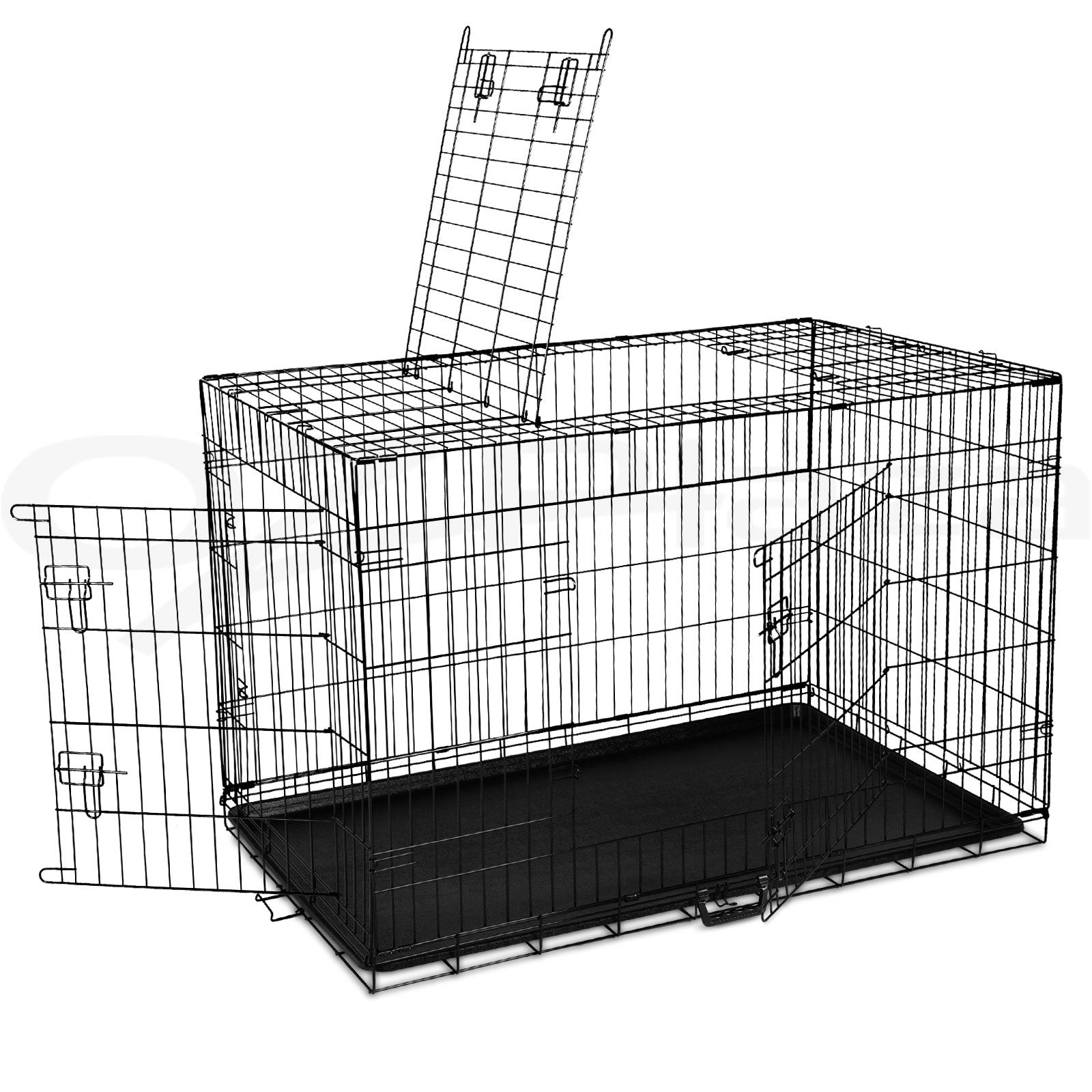 Dog Cage Crate Metal Kennel Cat Playpen Large 24–48"