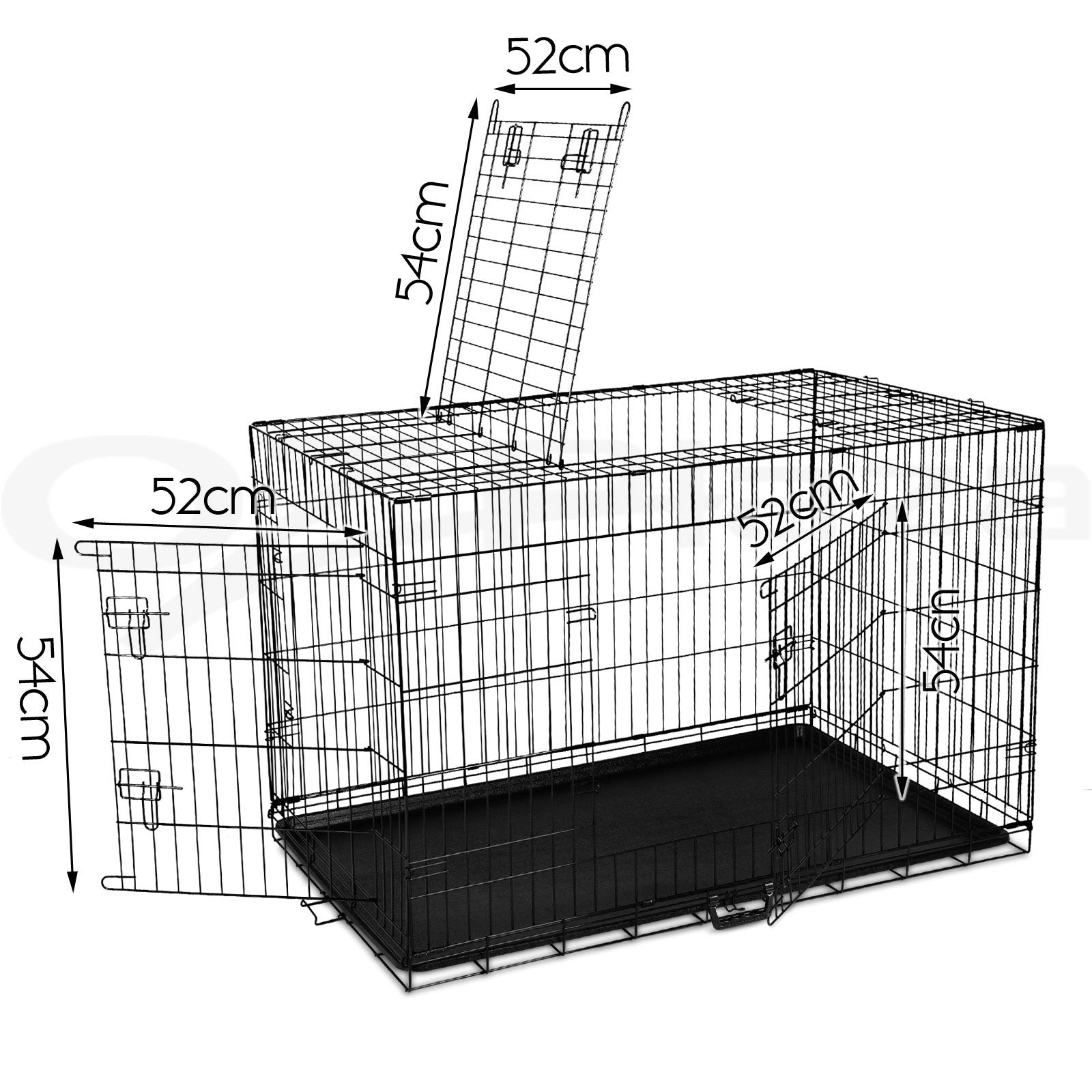Dog Cage Crate Metal Kennel Cat Playpen Large 24–48"