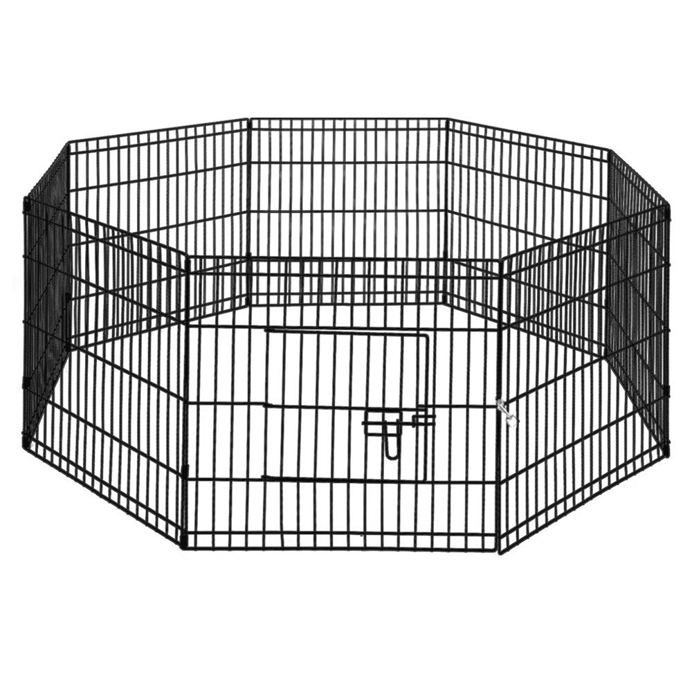 8 Panel Foldable Metal Dog Puppy Playpen Enclosure