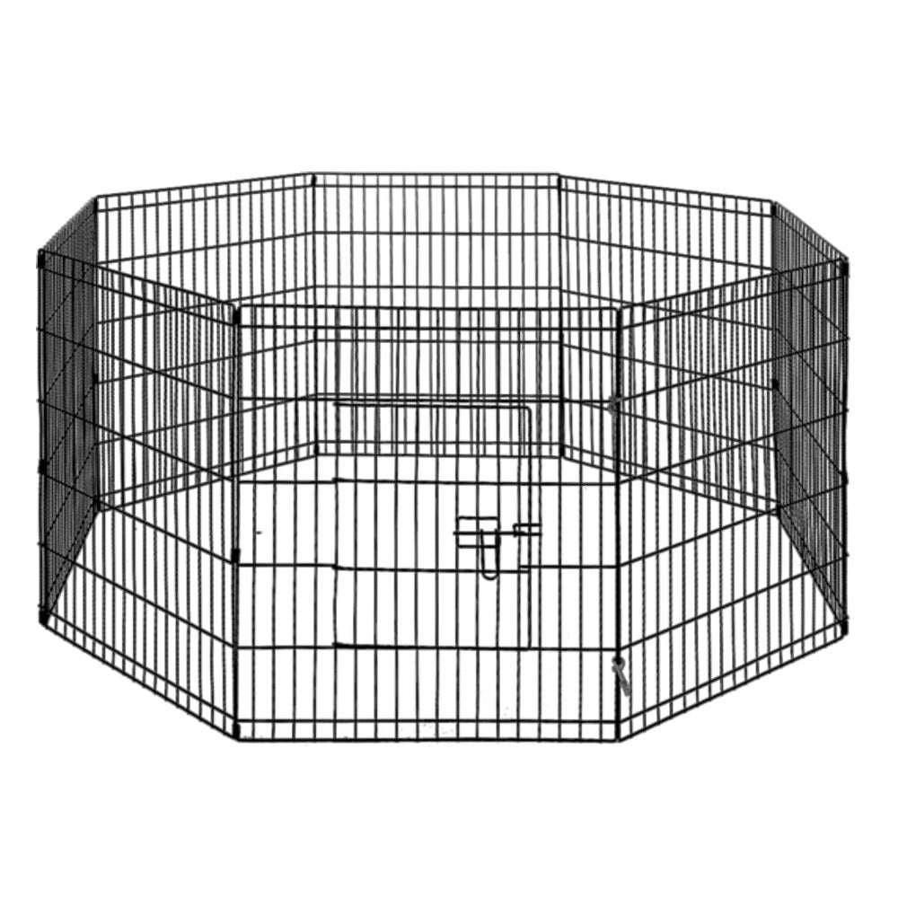 8 Panel Foldable Metal Dog Puppy Playpen Enclosure