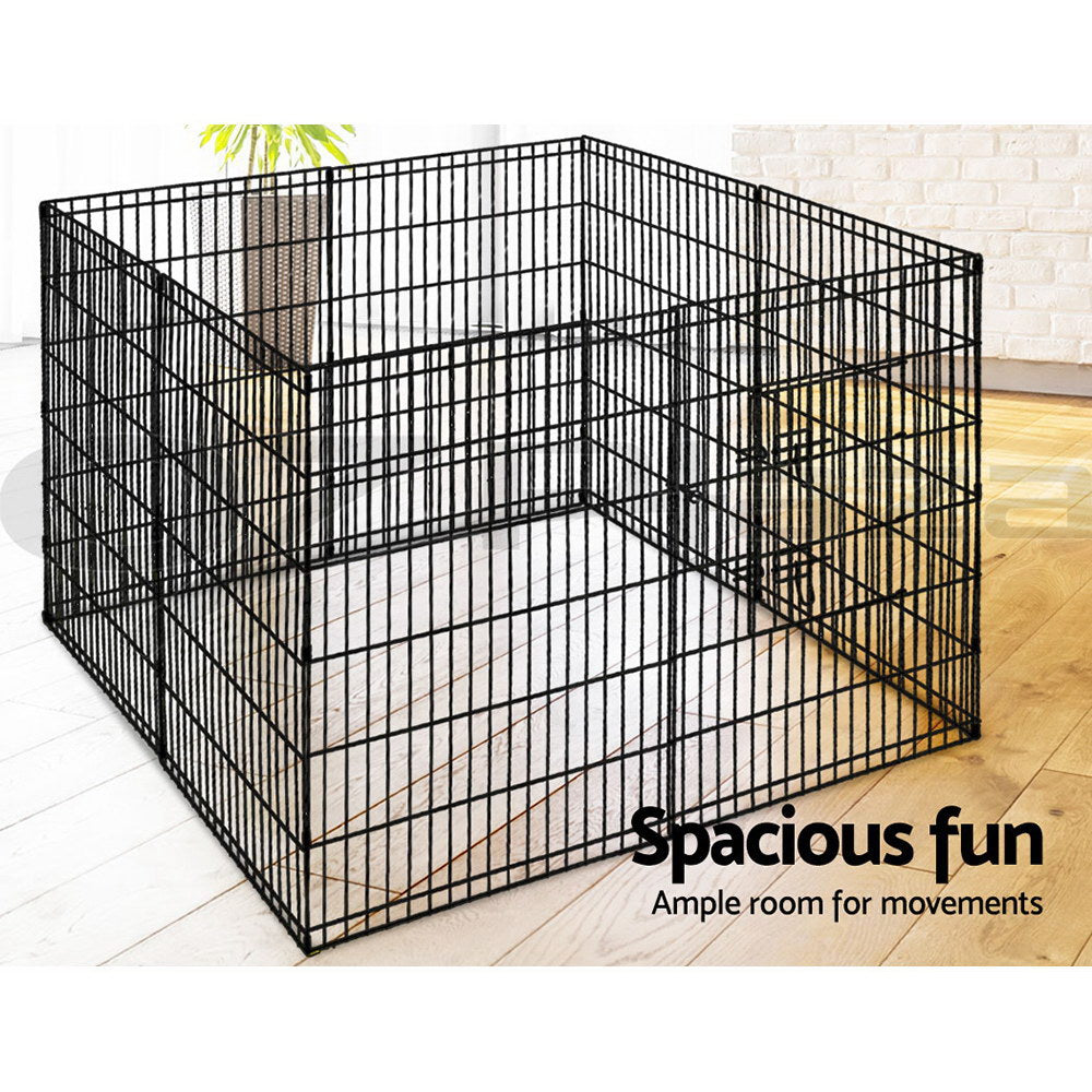 8 Panel Foldable Metal Dog Puppy Playpen Enclosure
