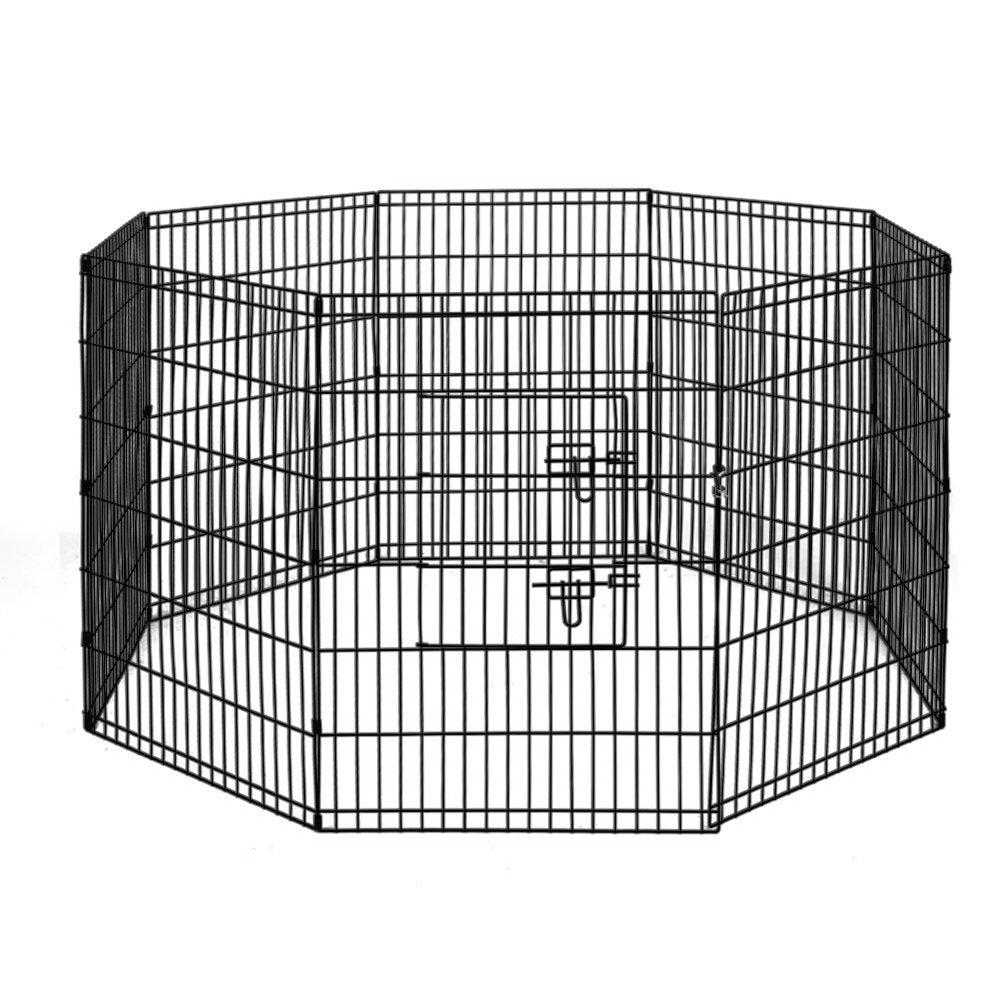 8 Panel Foldable Metal Dog Puppy Playpen Enclosure