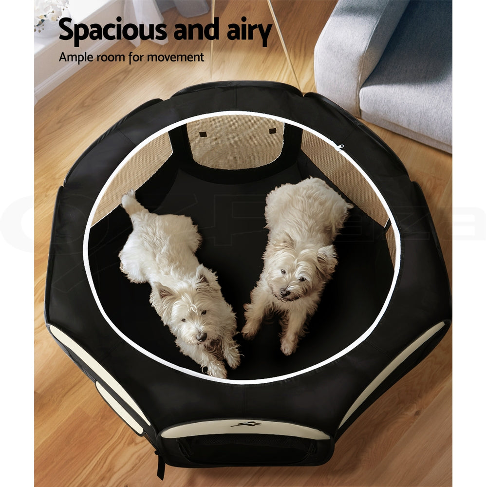 8 Panel Foldable Metal Dog Puppy Playpen Enclosure