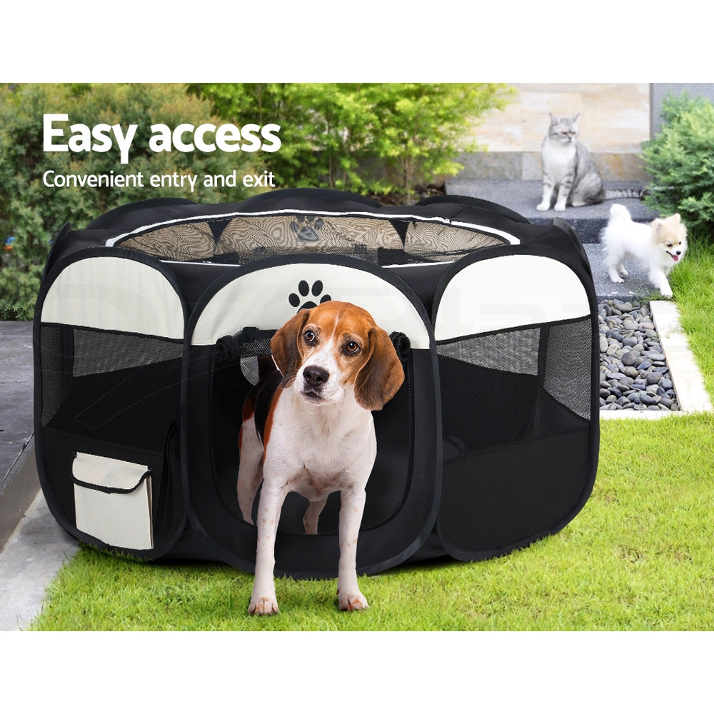 8 Panel Foldable Metal Dog Puppy Playpen Enclosure