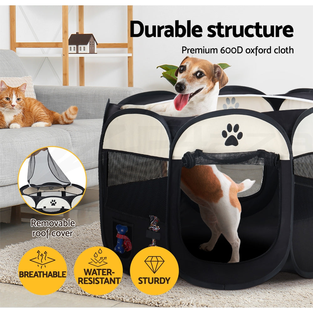 8 Panel Foldable Metal Dog Puppy Playpen Enclosure