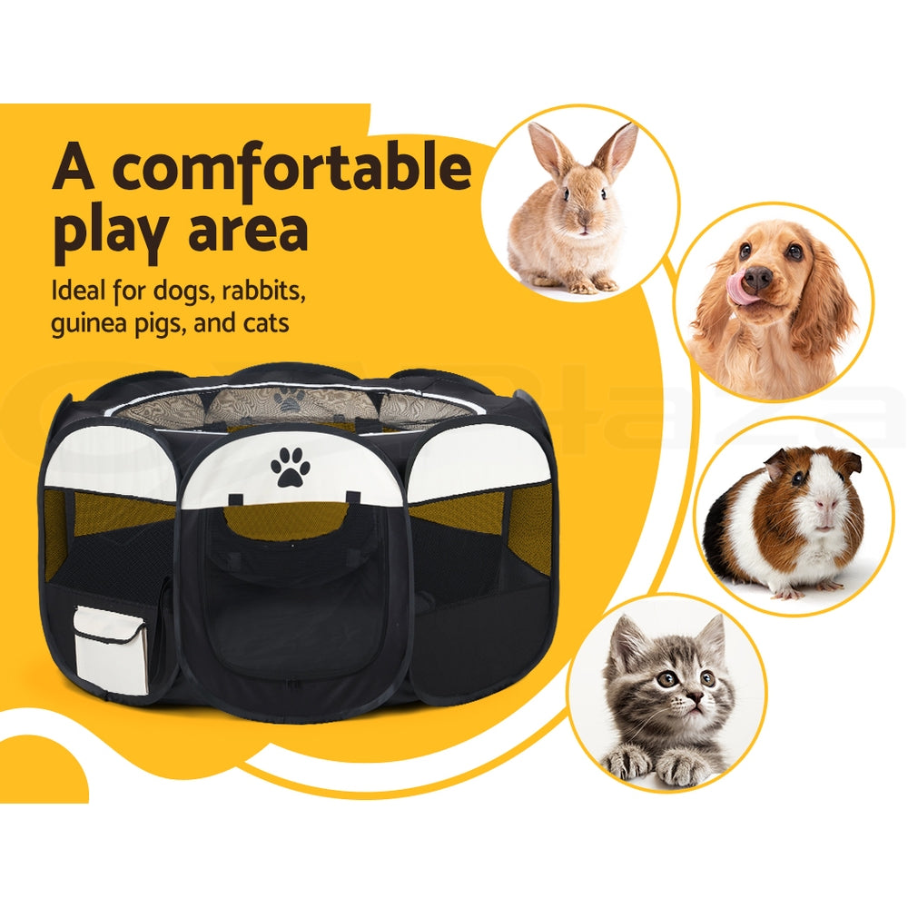 8 Panel Foldable Metal Dog Puppy Playpen Enclosure
