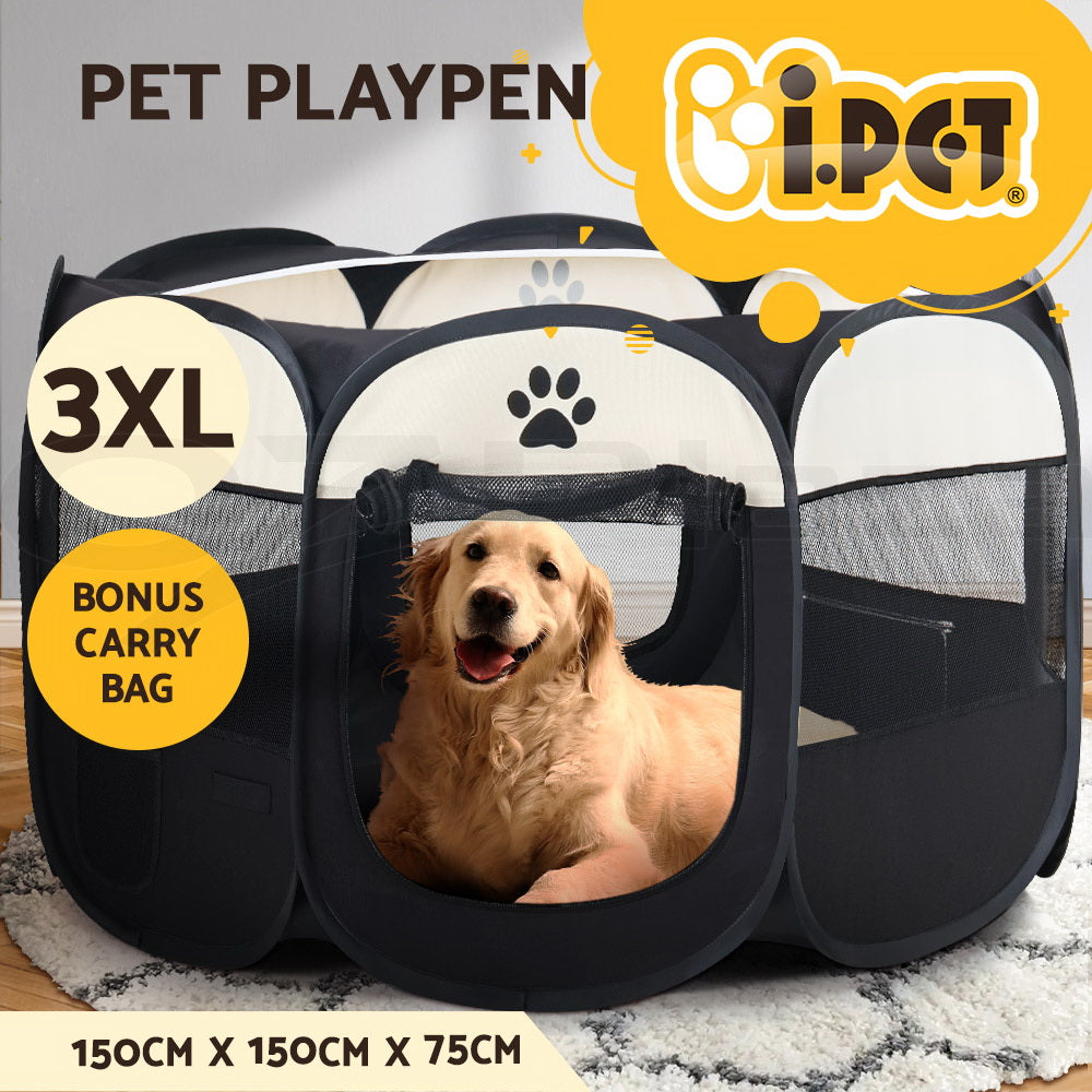 8 Panel Foldable Metal Dog Puppy Playpen Enclosure