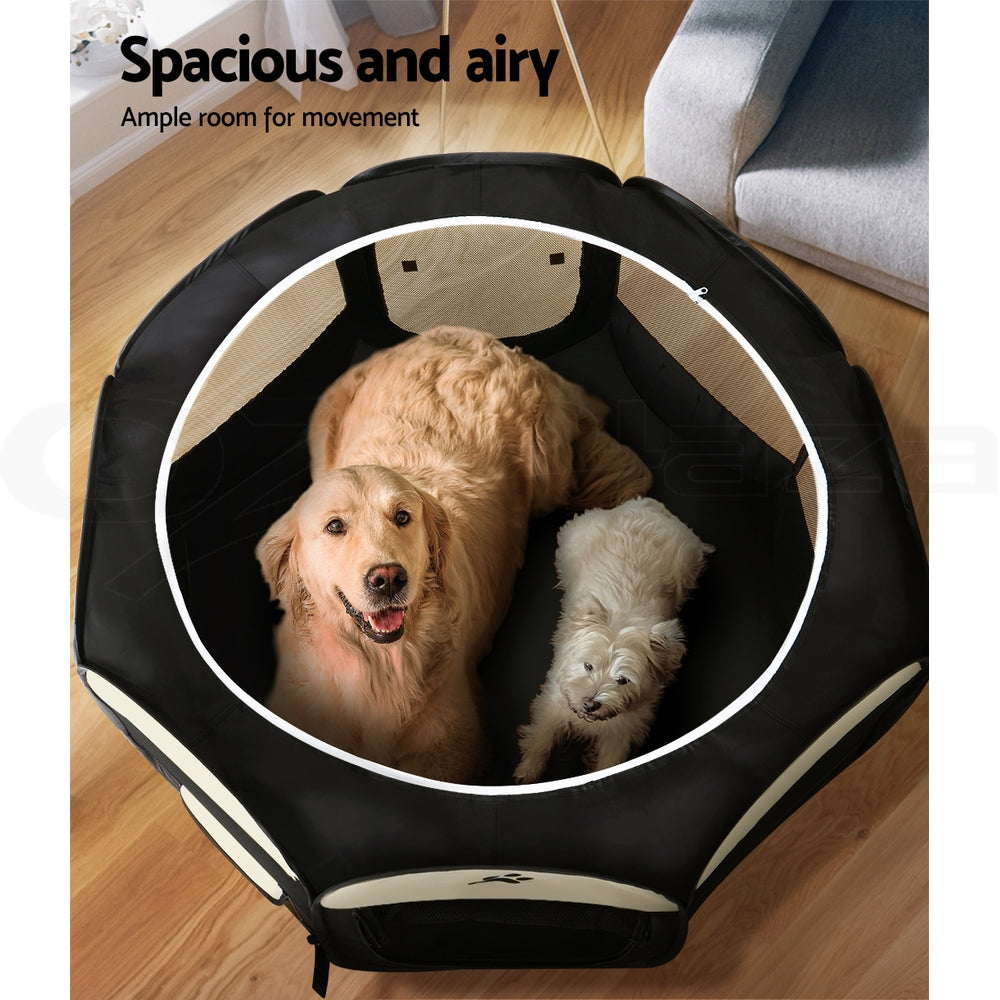 8 Panel Foldable Metal Dog Puppy Playpen Enclosure