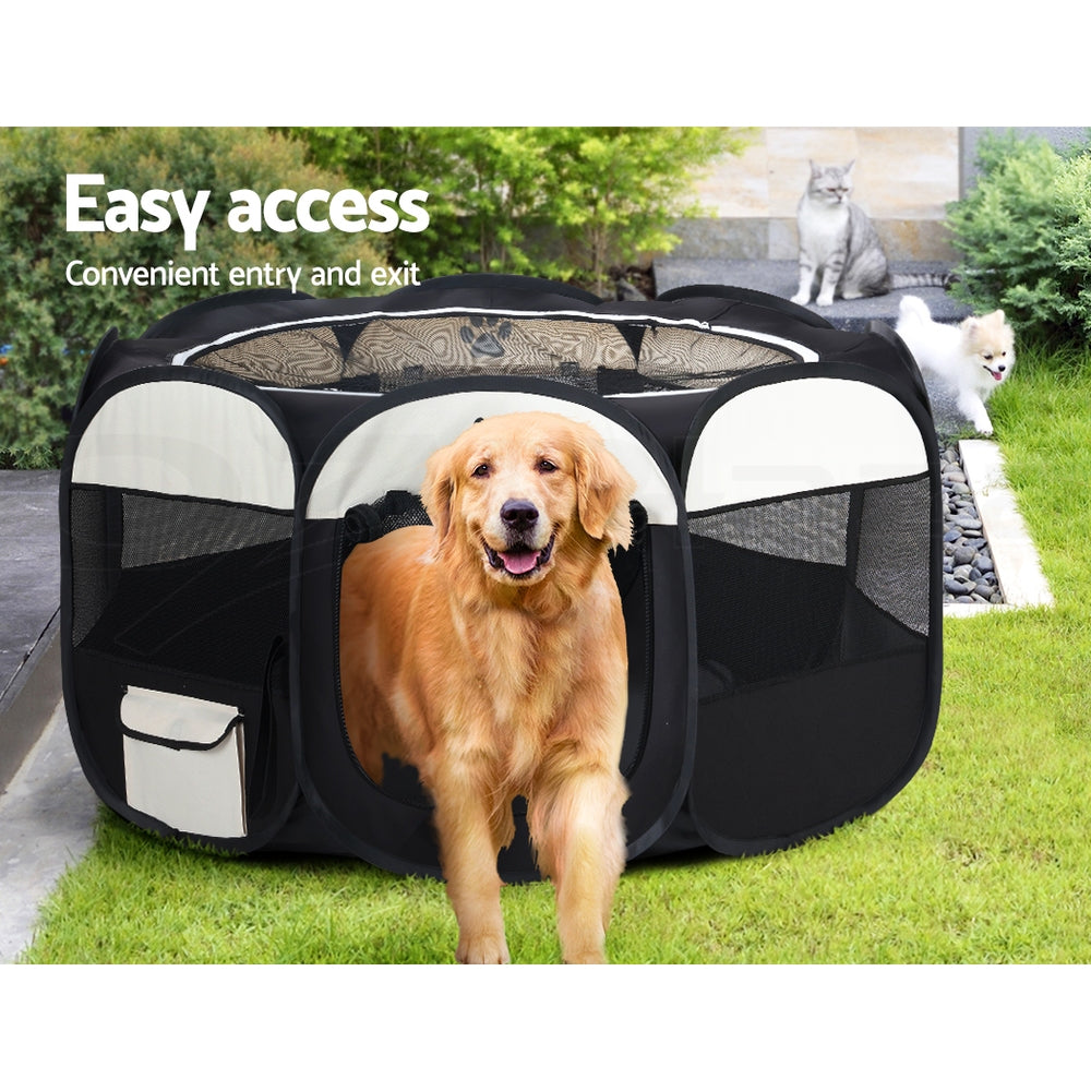 8 Panel Foldable Metal Dog Puppy Playpen Enclosure