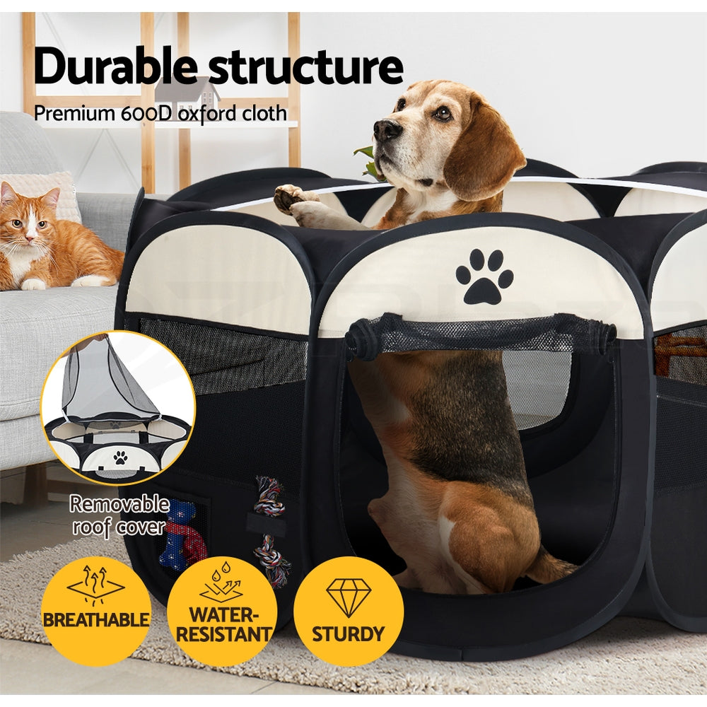 8 Panel Foldable Metal Dog Puppy Playpen Enclosure