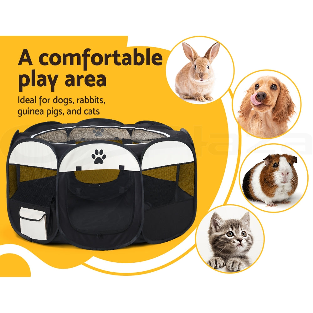 8 Panel Foldable Metal Dog Puppy Playpen Enclosure
