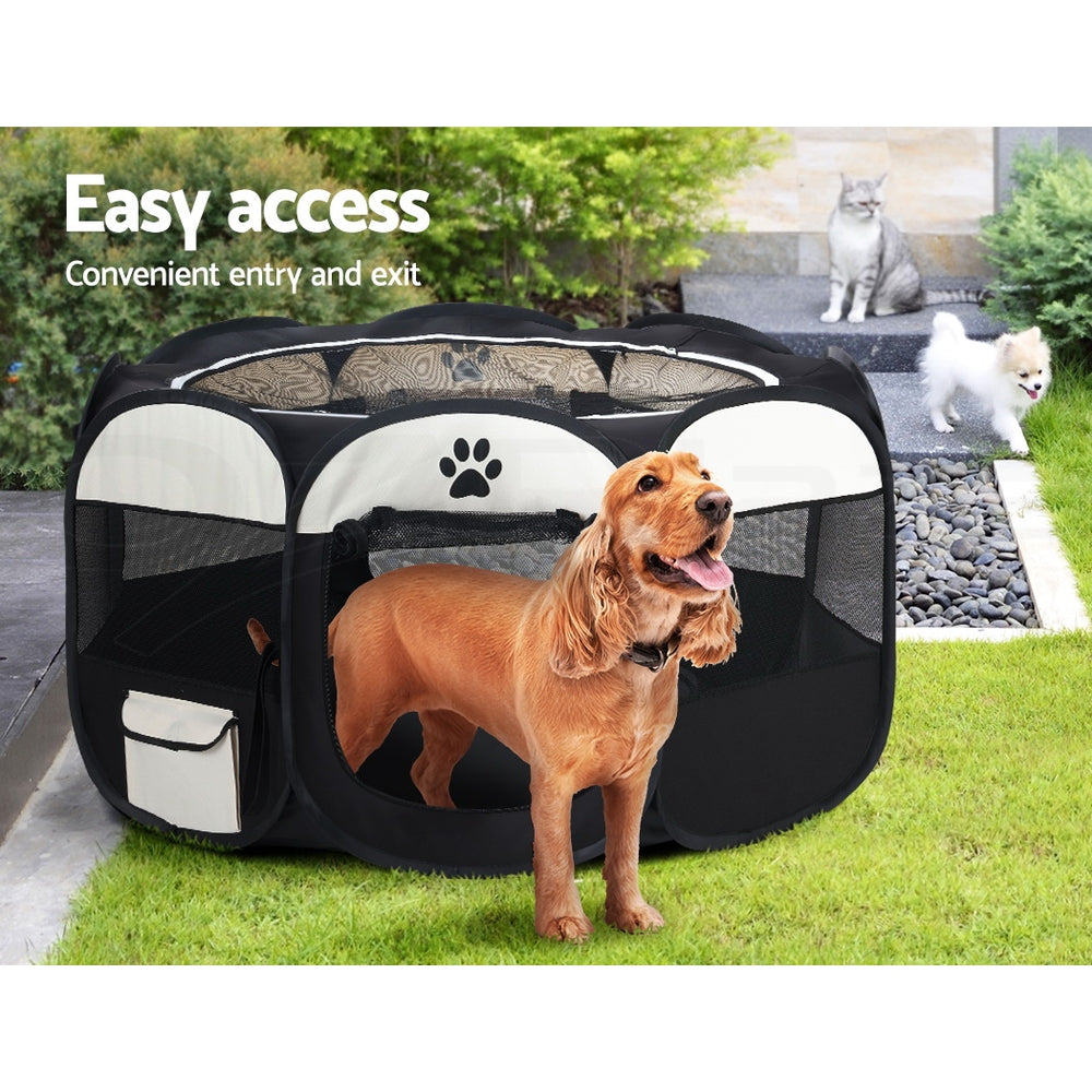 8 Panel Foldable Metal Dog Puppy Playpen Enclosure