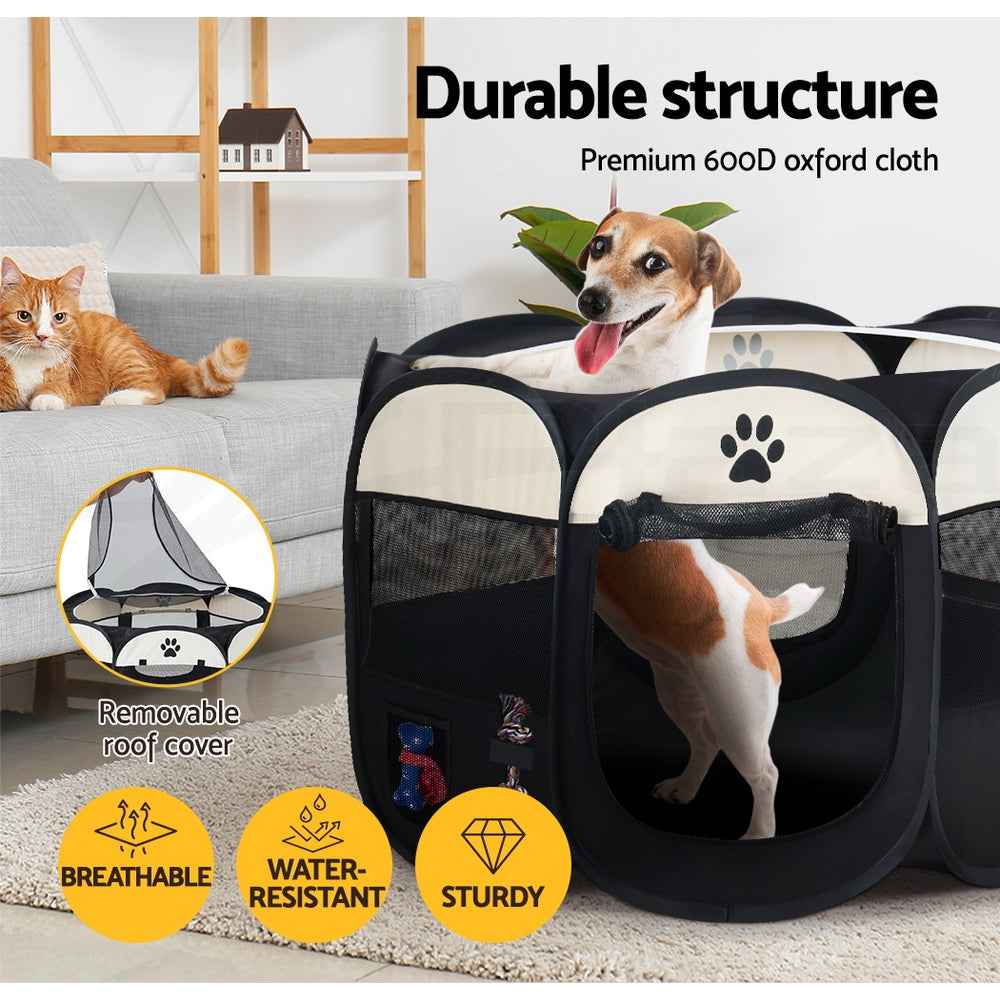 8 Panel Foldable Metal Dog Puppy Playpen Enclosure