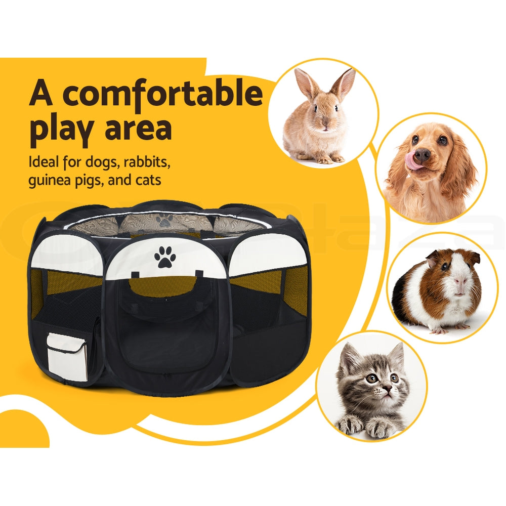 8 Panel Foldable Metal Dog Puppy Playpen Enclosure