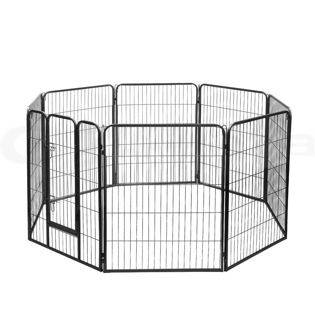 8 Panel Foldable Metal Dog Puppy Playpen Enclosure