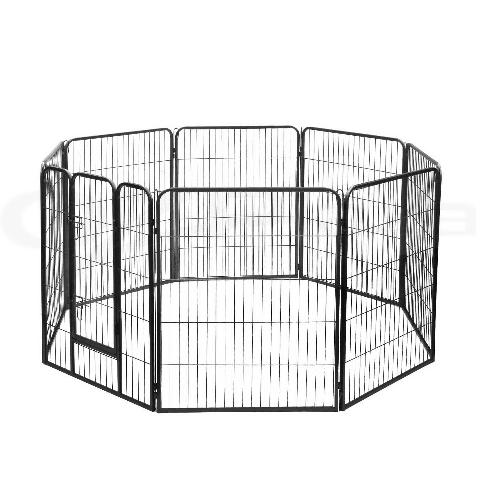 8 Panel Foldable Metal Dog Puppy Playpen Enclosure