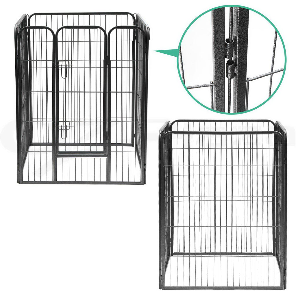 8 Panel Foldable Metal Dog Puppy Playpen Enclosure
