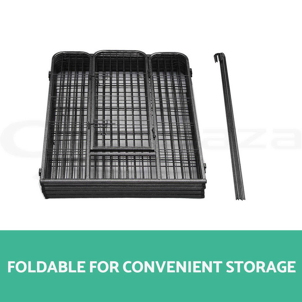 8 Panel Foldable Metal Dog Puppy Playpen Enclosure