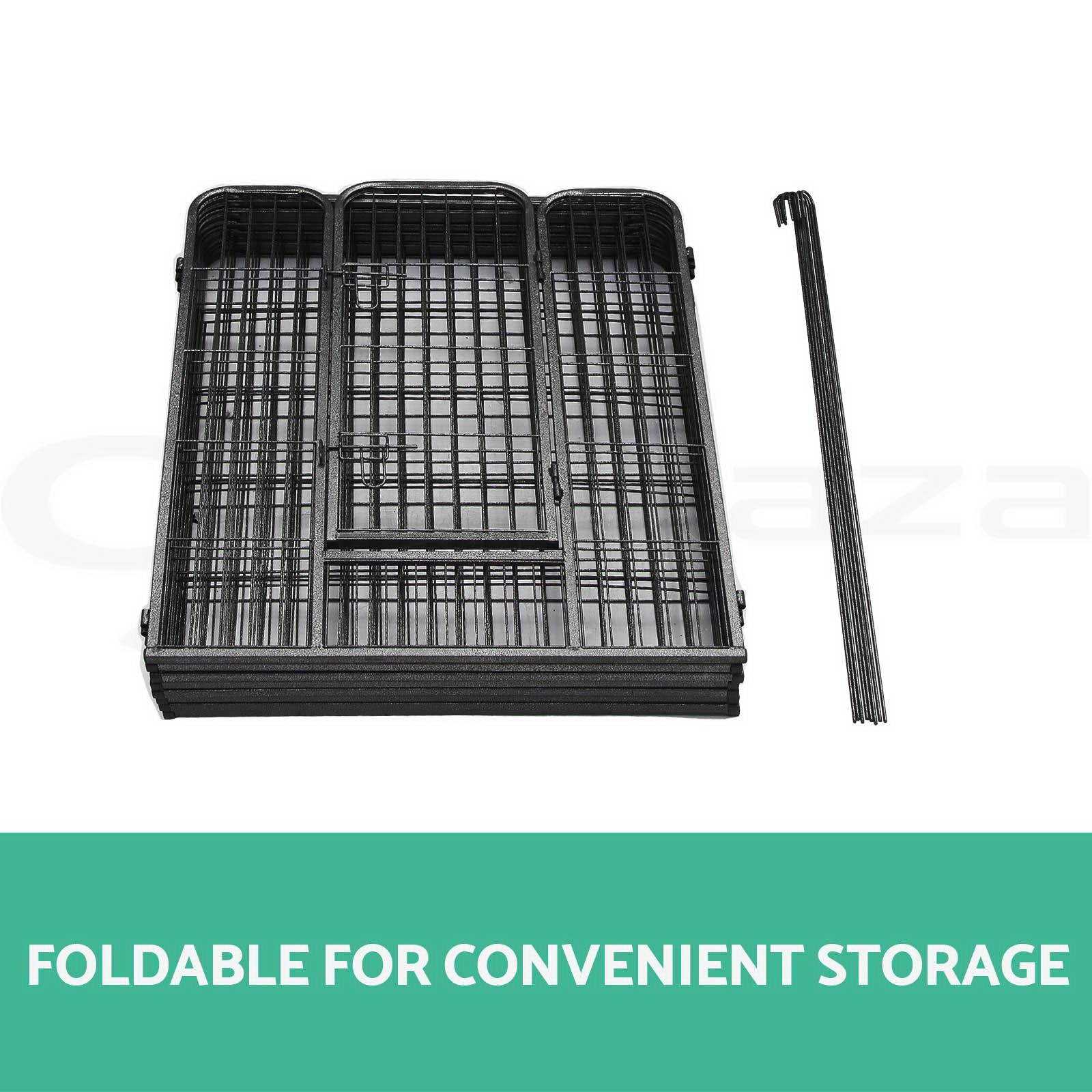 8 Panel Foldable Metal Dog Puppy Playpen Enclosure