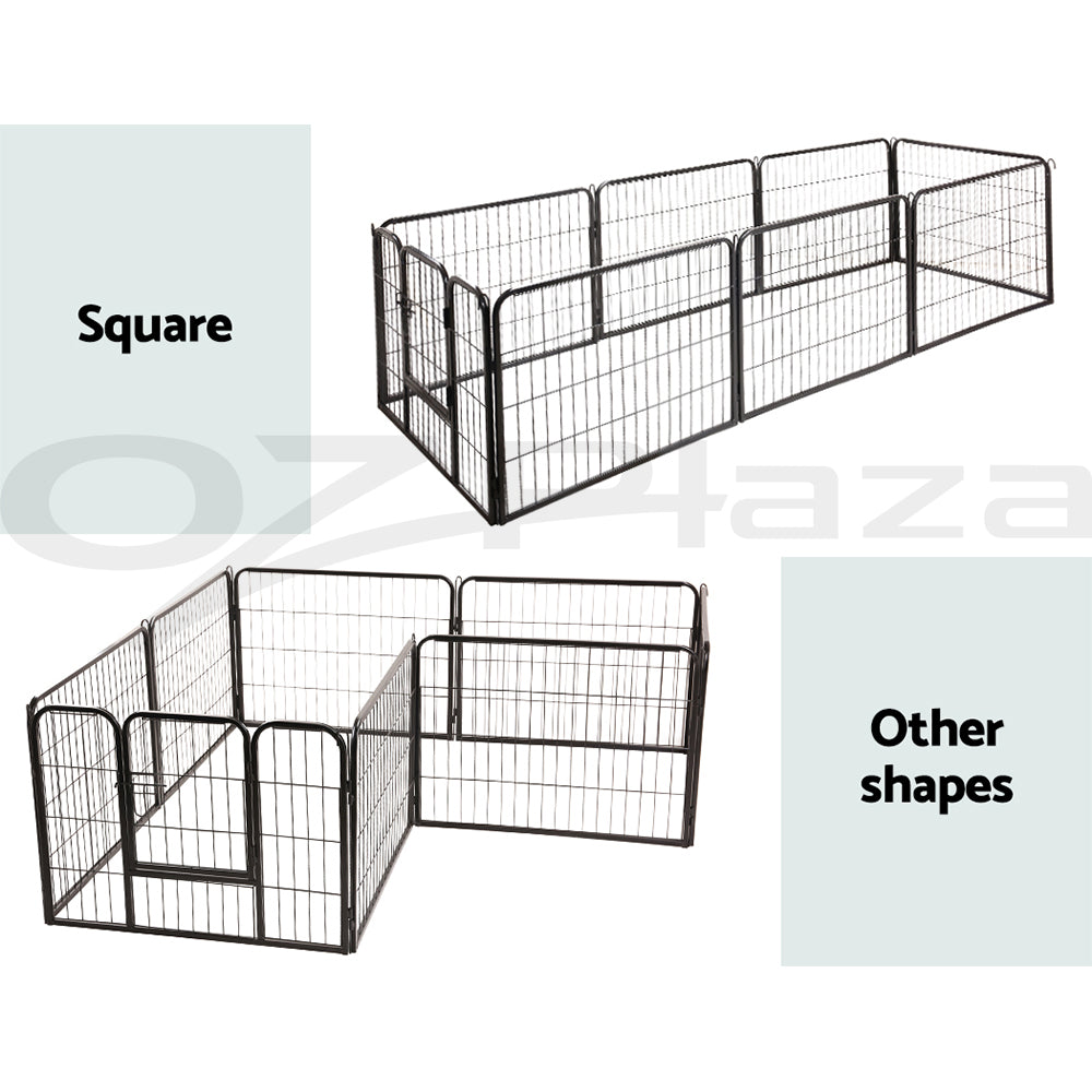 8 Panel Foldable Metal Dog Puppy Playpen Enclosure