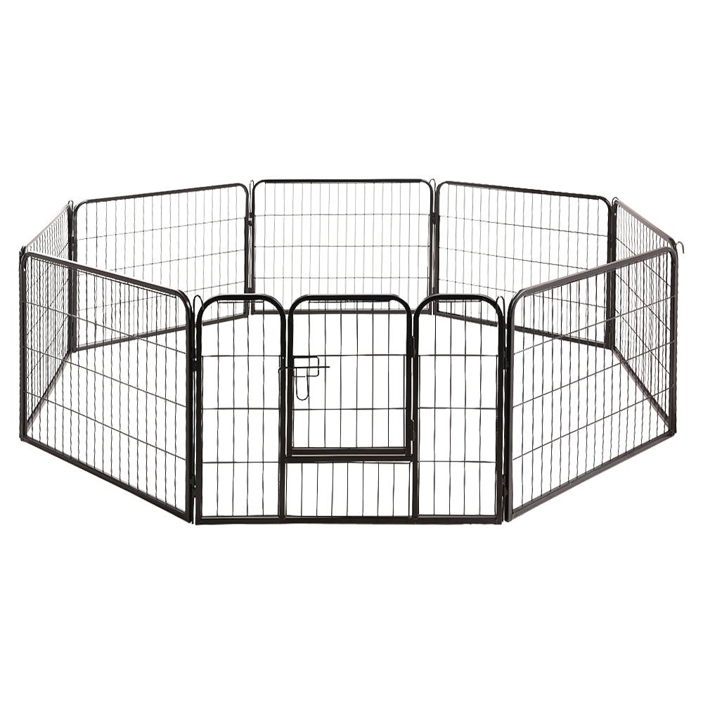 8 Panel Foldable Metal Dog Puppy Playpen Enclosure