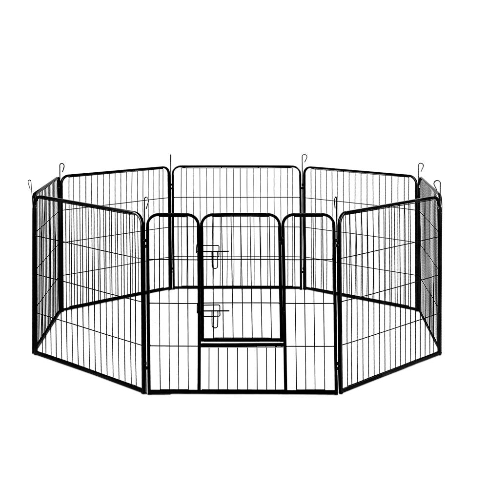 8 Panel Foldable Metal Dog Puppy Playpen Enclosure