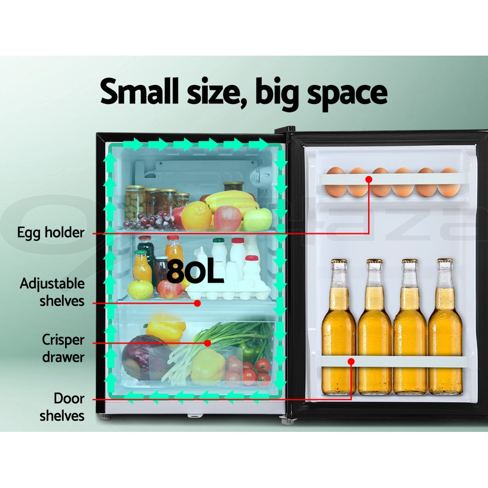 80–95L Portable Bar Fridge Freezer 12V/24V/240V Camping Caravan
