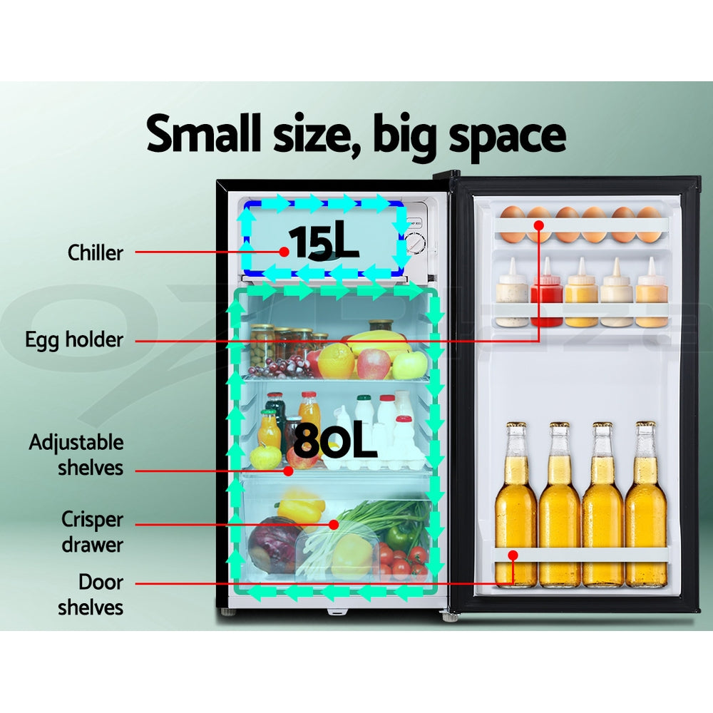 80–95L Portable Bar Fridge Freezer 12V/24V/240V Camping Caravan
