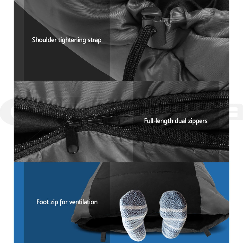 Weisshorn Sleeping Bag Bags Single Double Camping Hiking Tent Winter Summer