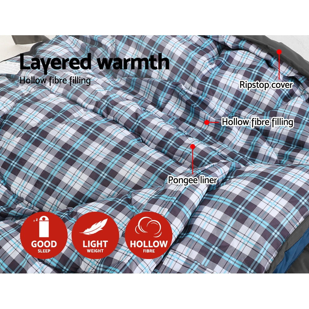 Weisshorn Sleeping Bag Bags Single Double Camping Hiking Tent Winter Summer